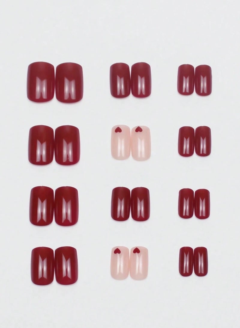 اظافر تركيب بتصميم مربع تحتوي العلبه على 24 ظفر مع مبرد اظافر و صمغ - Image 5