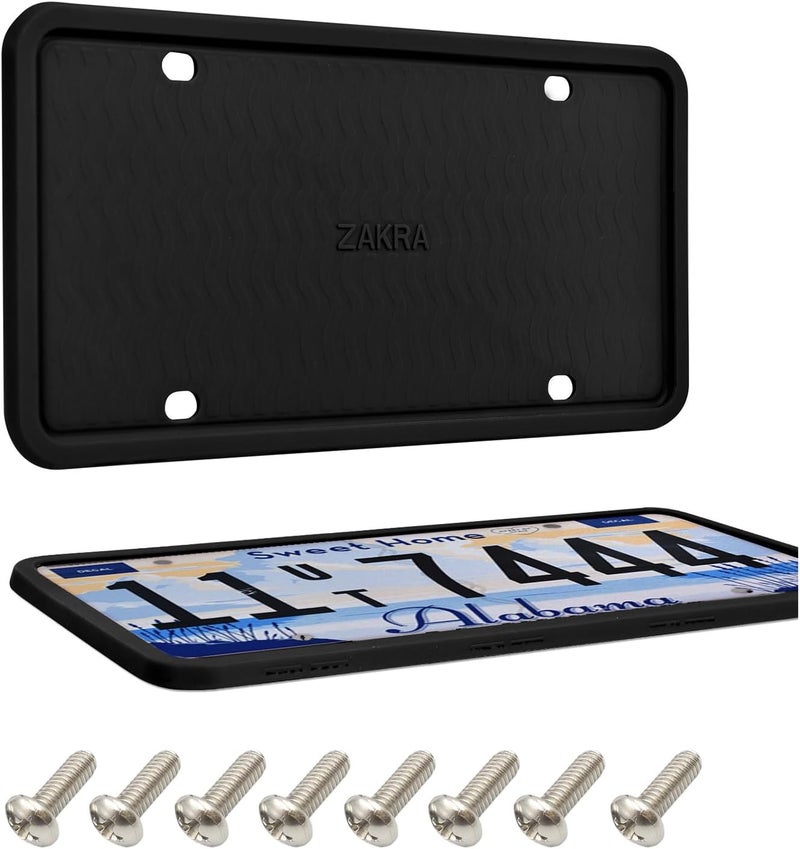 ZAKRA Silicone License Plate Frames - 2 Pack - Image 1