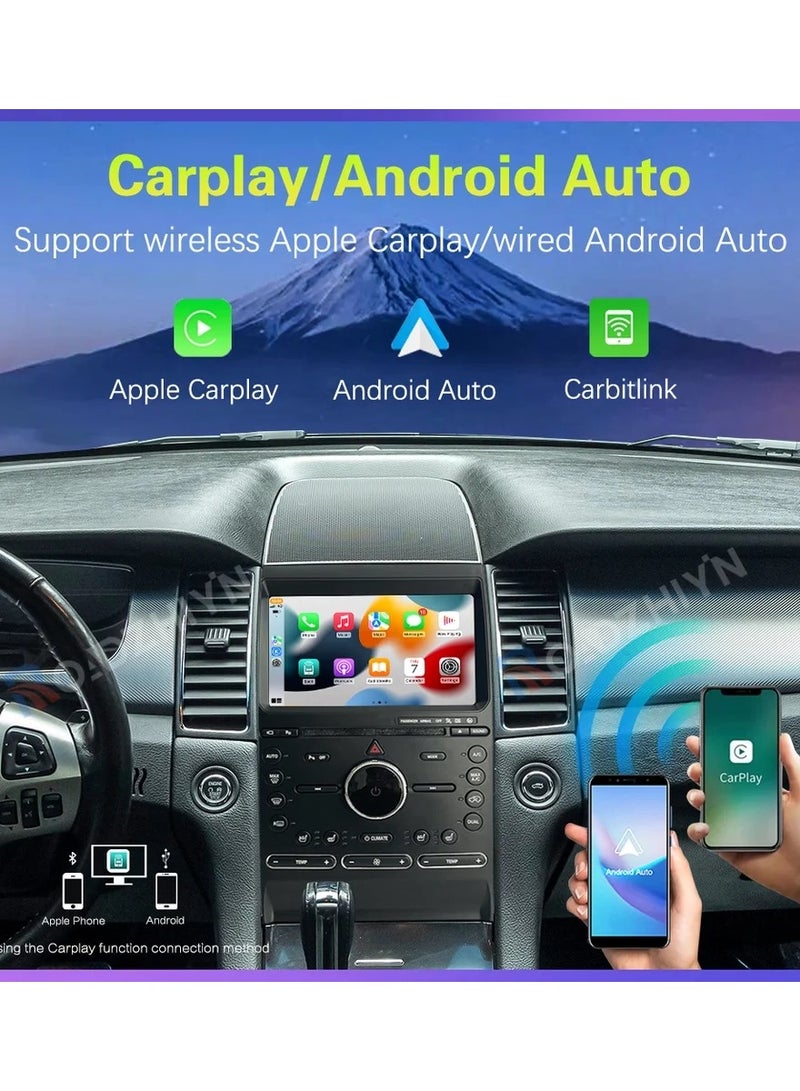Android Car Stereo For Ford Taurus 2011-2016 4GB RAM Support Apple Carplay Android Auto Wireless QLED Touch Screen DSP Bluetooth 4G SIM Radio DSP AHD Camera Included