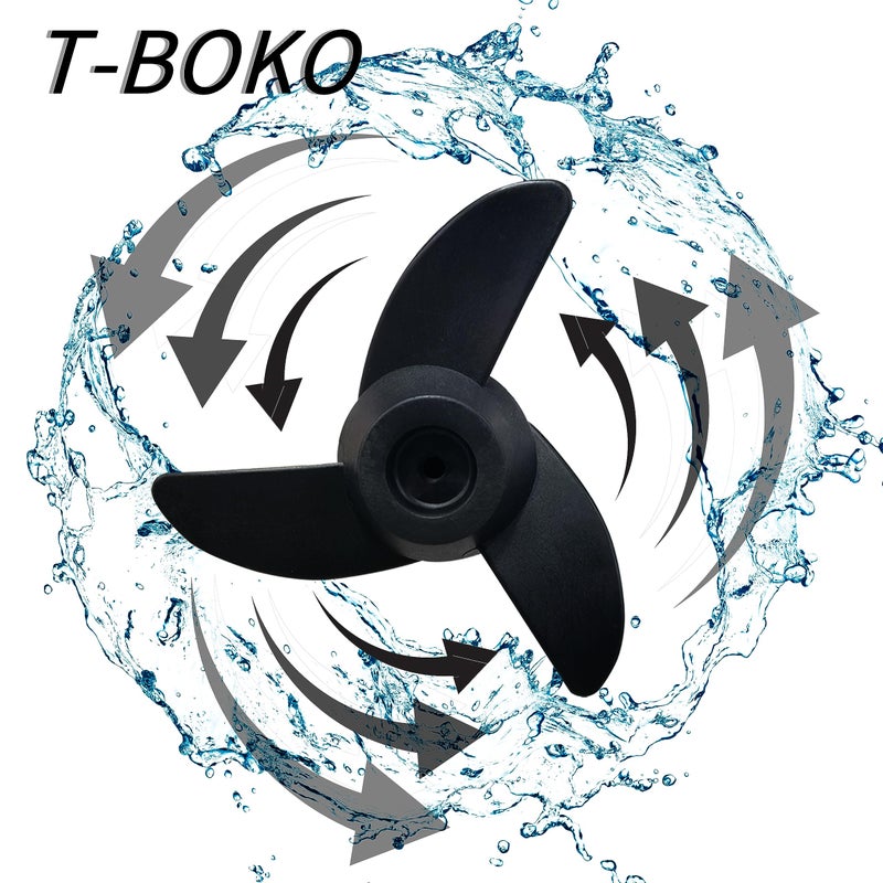 Generic T-BOKO 3 Blades Marine Propeller Replacement Accessories for Electric Trolling Motor Suitable for 50LB, 55LB, 60LB, 86LB  - Image 2