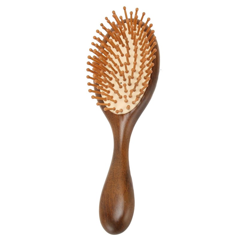 فرشاة شعر من خشب الصندل مع مشط تدليك هوائي للرجال والنساء مع فرشاة تنظيف، فرشاة شعر خشبية لفك تشابك الشعر وفرشاة للشعر الكثيف أو الطويل