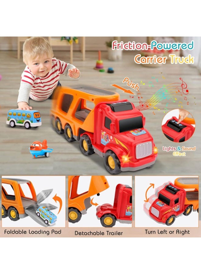 Bukela Carrier Truck Toddler Toys Car,  Transport Toy for 1 2 3 4 Year Old Boys Girls 18 Month 5-in-1 Kid Playset Gifts for Preschool Birthday - Image 5