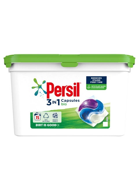 Bio 3 in 1 Laundry Detergent Washing Capsules 15 Washes
