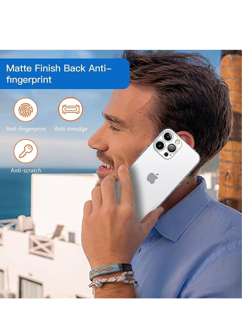 Beauenty Compatible with iPhone 14 Pro Max Slim Case,Paper-Thin Transparent Finish Skin Back Case 【Non Yellowing】 Ultra Protective Cover with Camera Protection 6.7 Inch (White)  - Image 4