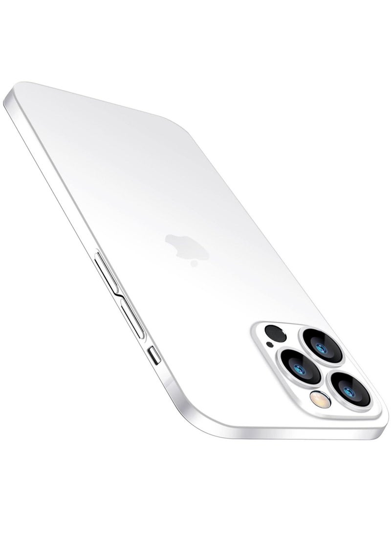 Beauenty Compatible with iPhone 14 Pro Max Slim Case,Paper-Thin Transparent Finish Skin Back Case 【Non Yellowing】 Ultra Protective Cover with Camera Protection 6.7 Inch (White)  - Image 1