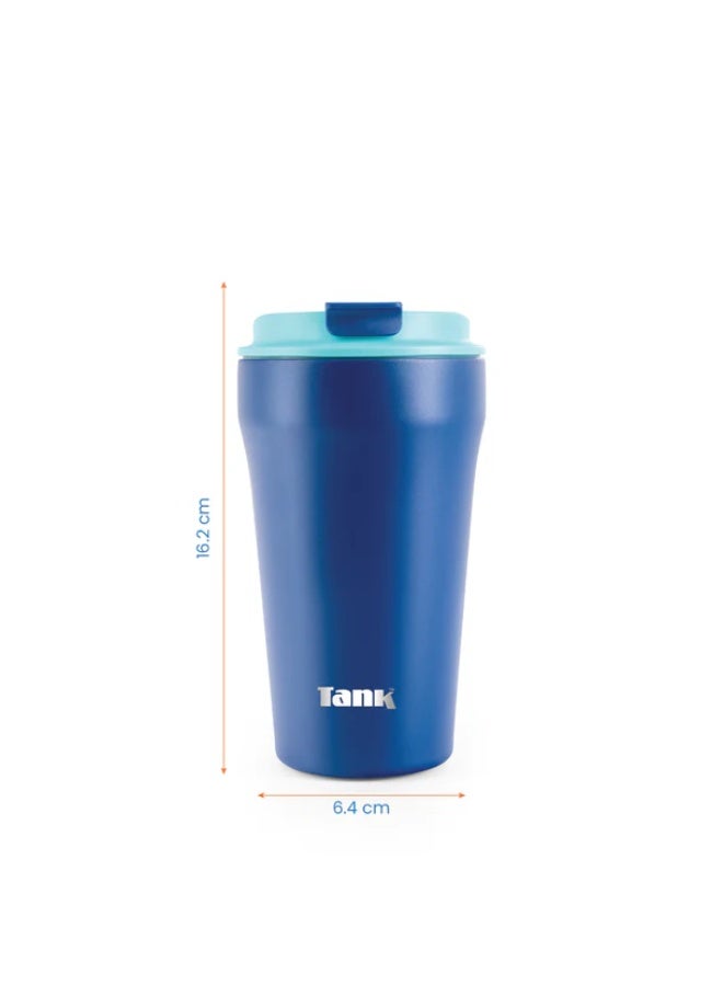Tank Everyday Mug, 350ml, Stainless Steel, BPA free, insulated, Leakproof - Midnight Blue - Image 2