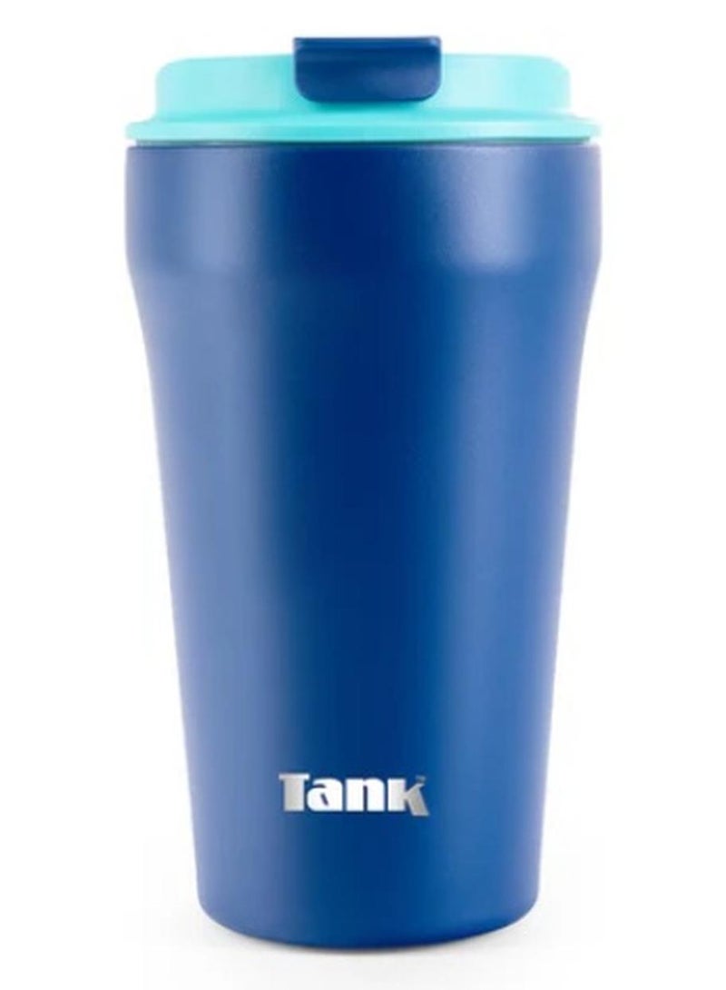 Tank Everyday Mug, 350ml, Stainless Steel, BPA free, insulated, Leakproof - Midnight Blue - Image 1