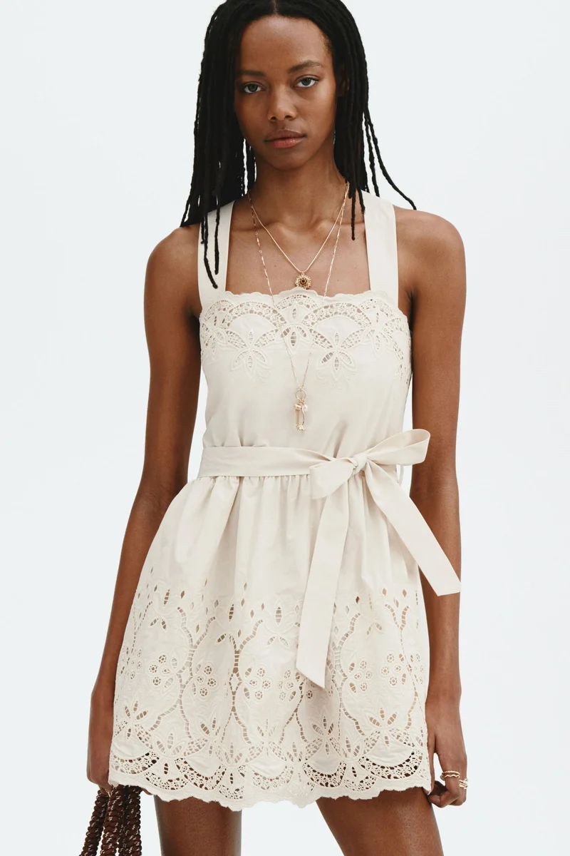 H&M  Broderie anglaise dress for Women | Best Price UAE