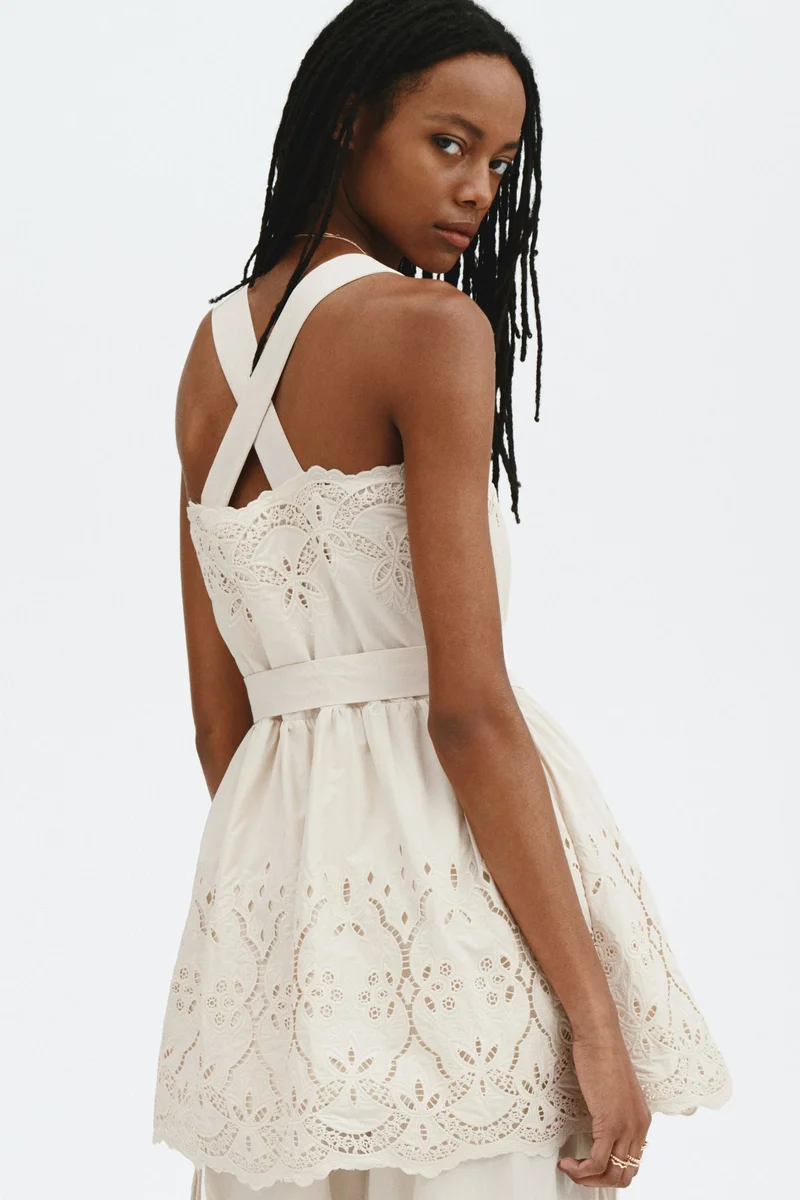 H&M  Broderie anglaise dress for Women | Best Price UAE
