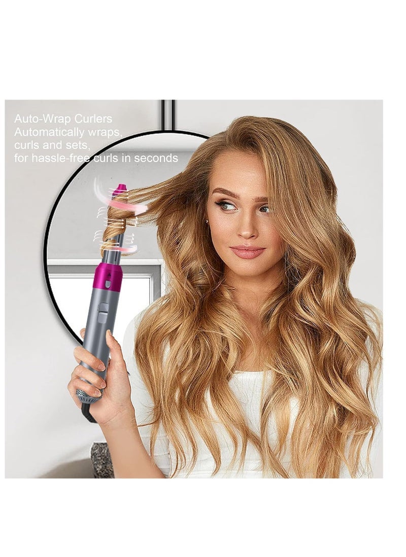 ELTRAZONE 5-in-1 Hot Air Brush Hair Dryer and Curler Tool Set – Electric Hair Brush with Curling, Straightening, and Styling Functions, One-Step Hair Dryer Brush for Smooth Blowouts, Defined Curls, Volume Boost, and Effortless Hair Styling at Home or Travel - Image 2
