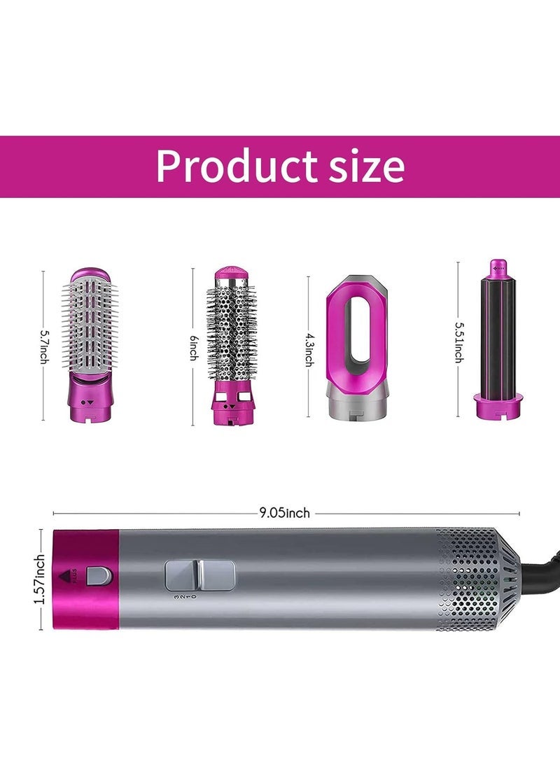ELTRAZONE 5-in-1 Hot Air Brush Hair Dryer and Curler Tool Set – Electric Hair Brush with Curling, Straightening, and Styling Functions, One-Step Hair Dryer Brush for Smooth Blowouts, Defined Curls, Volume Boost, and Effortless Hair Styling at Home or Travel - Image 3