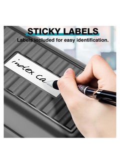 Y&D Index Card Holder 3x5 Box Organizer Case 3x5 Flash Note Holder 300 Capacity Box 2 Packs (Black)  - Image 3