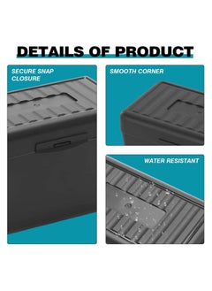 Y&D Index Card Holder 3x5 Box Organizer Case 3x5 Flash Note Holder 300 Capacity Box 2 Packs (Black)  - Image 4