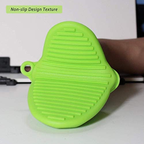 ALESSO Silicone Microwave Oven Heat Resistant Pinch Grip Mitten Oven Mitt Gripper Grip Kitchen Pot Holder Cooking Glove Utensil Tool 1 Pair Multicolor - Image 2