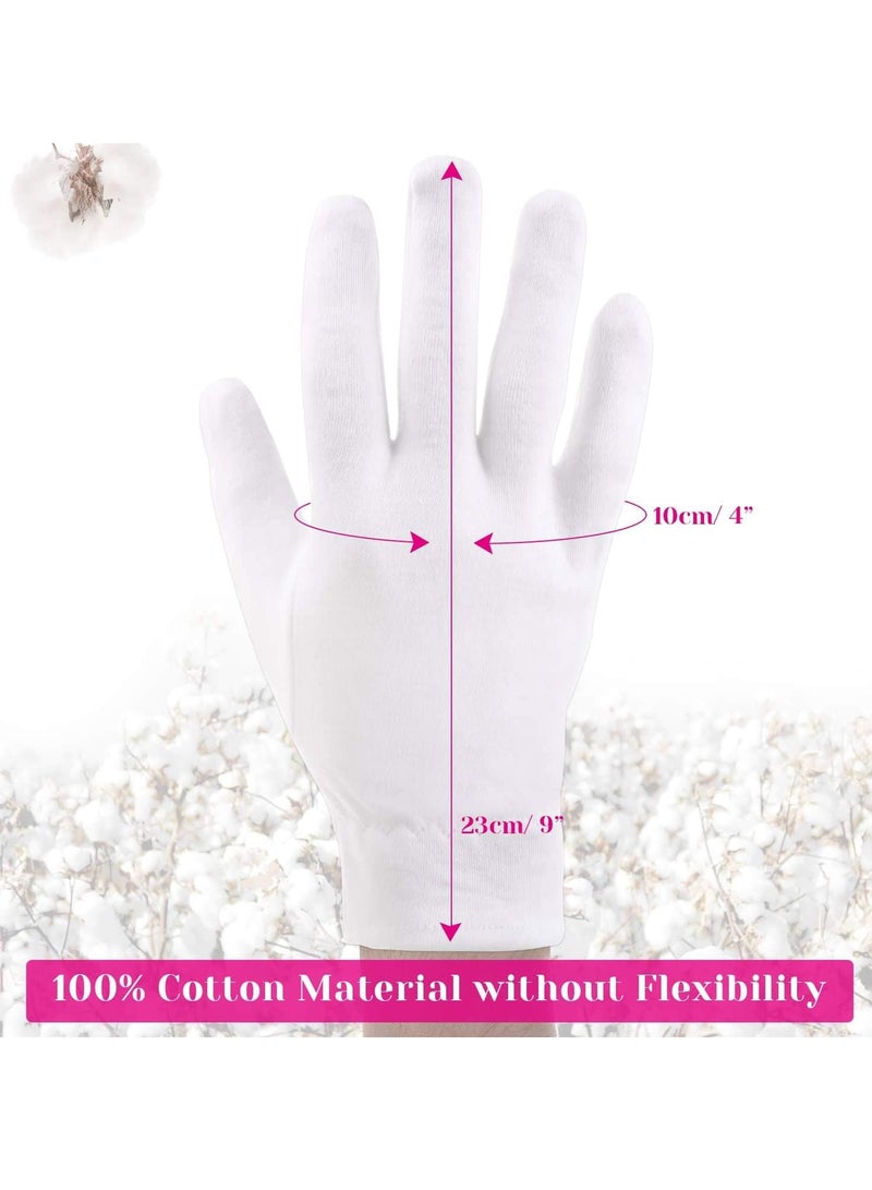 selizo 100 Percent Cotton Gloves for Dry Hands Eczema, Selizo 10 Pairs White Cotton Gloves for Women Dry Hands Moisturizing Cosmetic Sensitive Irritated Skin Spa - Image 3