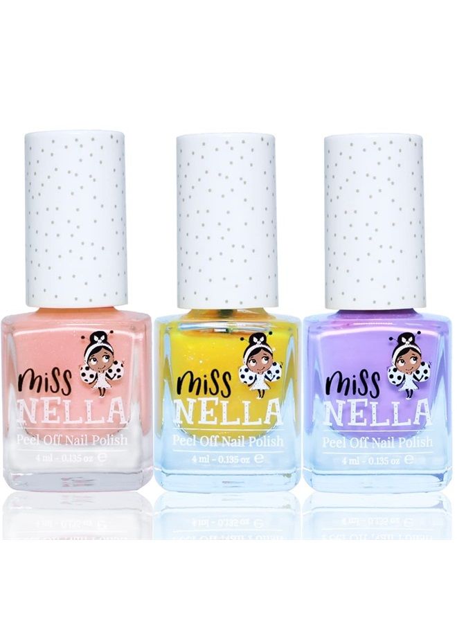 Miss NELLA Miss Nella NAIL KIT & Pixie Dust- Nail accessories for kids- 3 peel off nail polish, nail stickers, tattoos, nail filer & toe separators- all designed foe children hands & toes - Image 2