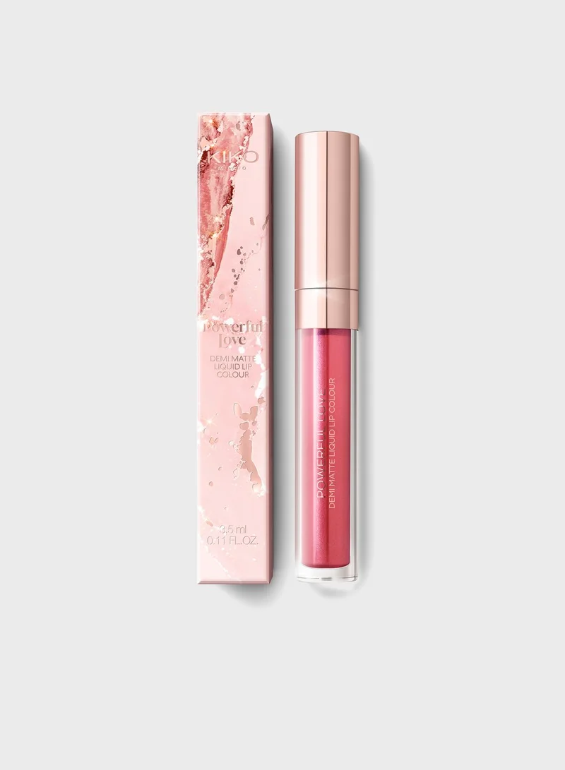 KIKO MILANO Powerful Love Demi Matte Liquid Lip Colour - 02 - Pink Lucky Charm