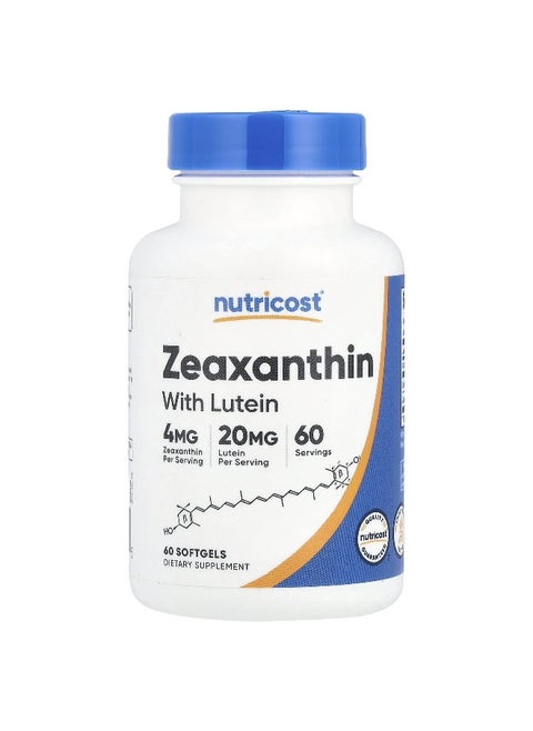 Nutricost, Zeaxanthin with Lutein, 60 Softgels