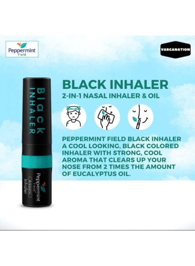 Peppermint Field Black - Powerful Herbal Inhaler - 6 Pack - Image 4