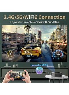 XVersion Projector, Smart Projector, Wi-Fi Projector, 450 ANSI Lumen, Native 1080P HD, 100 Inch Picture, Home Entertainment Android System, Compatible With PC/HDMI/USB/PS5/XBox/Smartphone - Space Grey  - Image 3