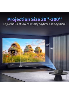 XVersion Projector, Smart Projector, Wi-Fi Projector, 450 ANSI Lumen, Native 1080P HD, 100 Inch Picture, Home Entertainment Android System, Compatible With PC/HDMI/USB/PS5/XBox/Smartphone - Space Grey  - Image 5