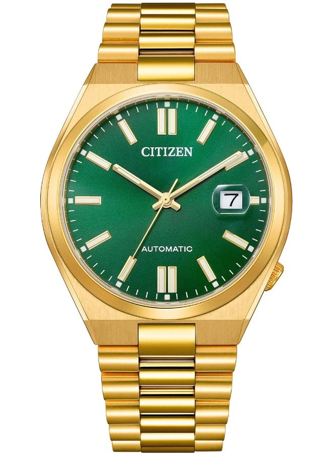 CITIZEN Men's Tsuyosa Stainless Steel Green Dial Gold Tone Automatic Watch - NJ0152-51X  - Image 1