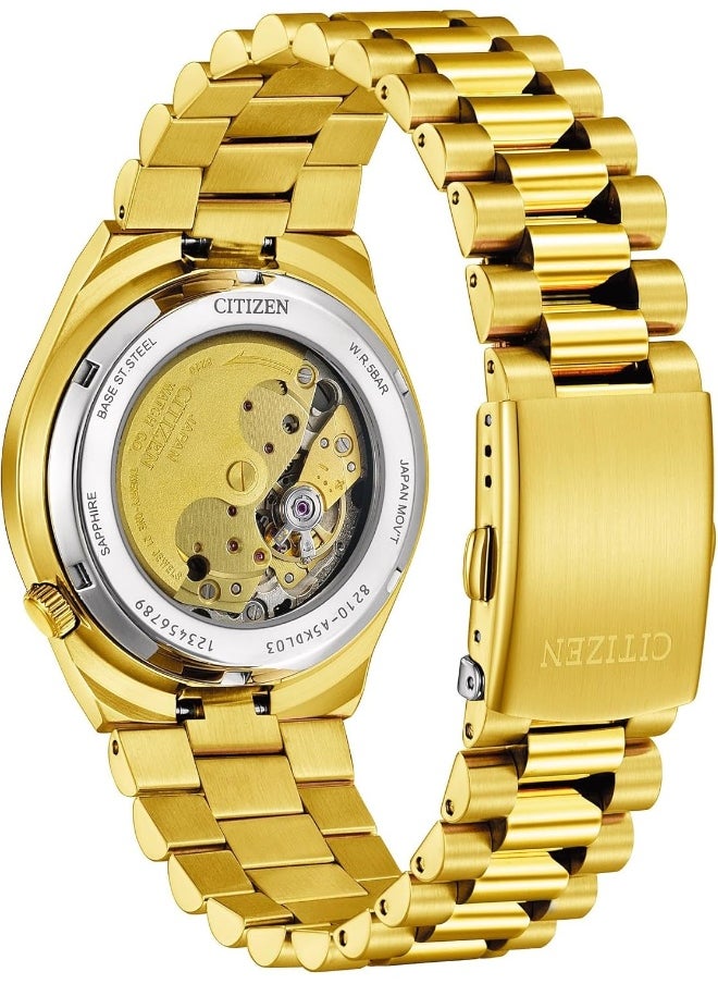 CITIZEN Men's Tsuyosa Stainless Steel Green Dial Gold Tone Automatic Watch - NJ0152-51X  - Image 3