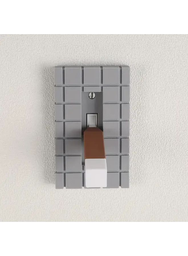 Polychrome Textured Brick Light Switch Cover Easy Install No Wiring Home Decor - Image 2