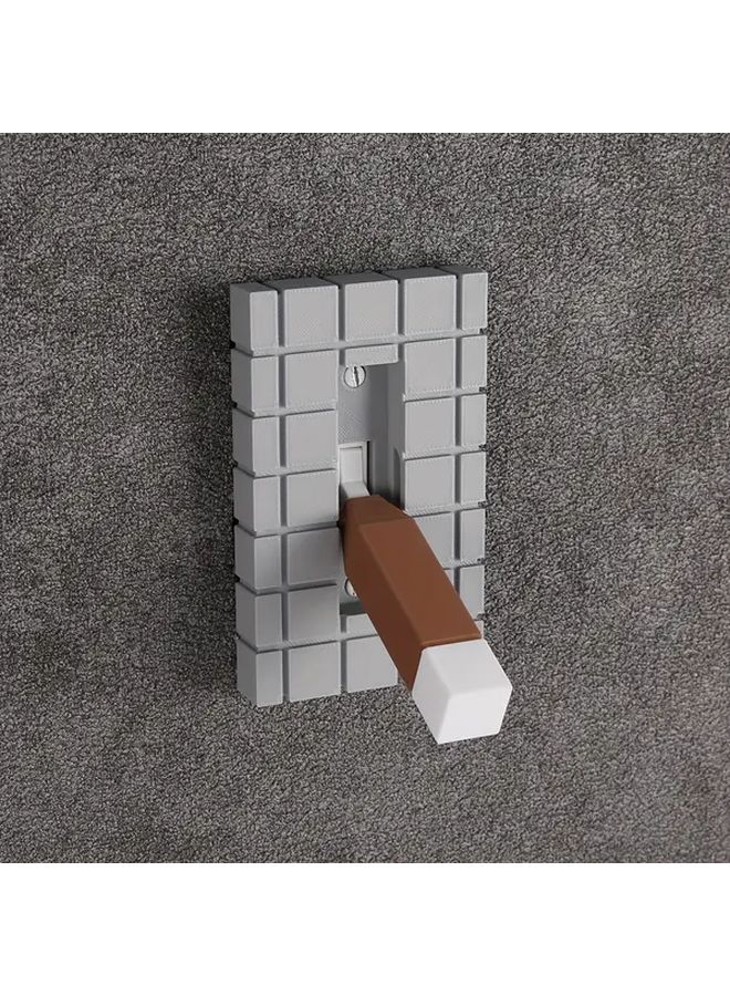Polychrome Textured Brick Light Switch Cover Easy Install No Wiring Home Decor - Image 1