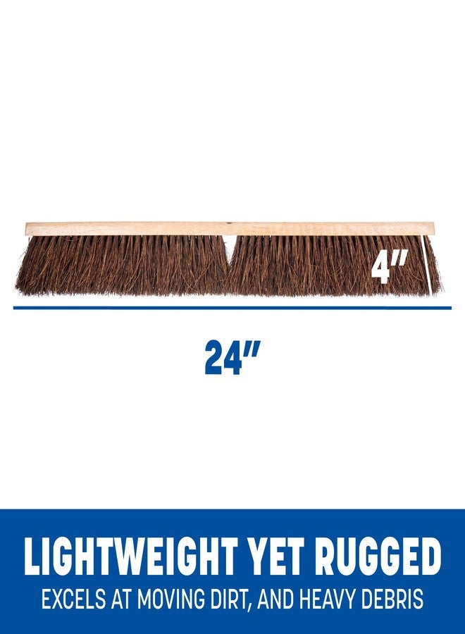 SPARTA Flo-Pac Garage Sweep with Palmyra Bristles, Heavy Duty Broom Head for Indoor and Outdoor Use on Rough Surfaces, 24" Long, 1 Count, Natural - Image 3