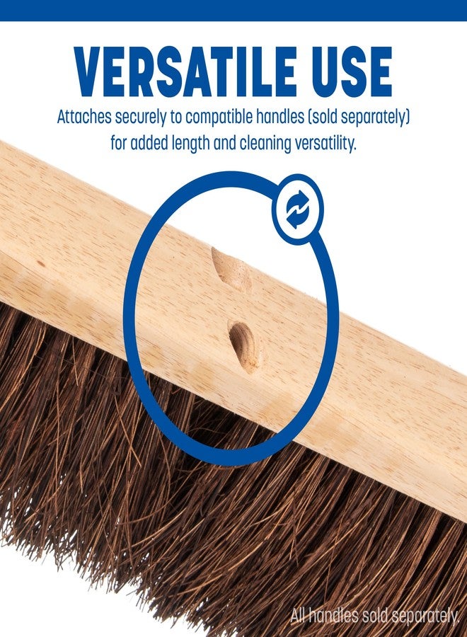 SPARTA Flo-Pac Garage Sweep with Palmyra Bristles, Heavy Duty Broom Head for Indoor and Outdoor Use on Rough Surfaces, 24" Long, 1 Count, Natural - Image 5