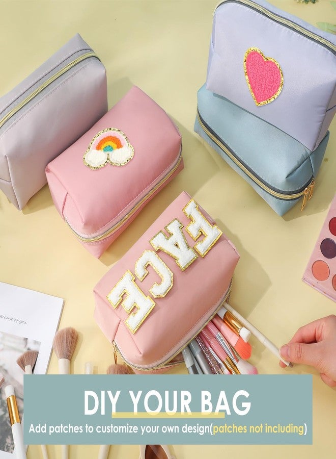 Kigeli 12 Pcs Nylon Makeup Bag Cosmetic Pouches Preppy Cosmetic Bag bulk for Women Waterproof Travel Zipper Organizer Little Outdoor Accessory Makeup Pouches Set(Morandi) - Image 4