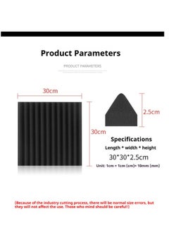 Generic 12 Pieces Recording Studio Soundproof Wedge Foam  - Image 3