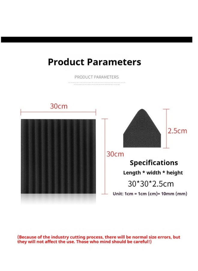 Generic 12 Pieces Recording Studio Soundproof Wedge Foam  - Image 3