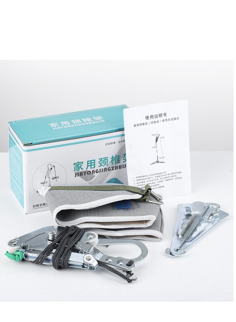 Generic Over Door Hanging Neck Traction Kit Cushion Belt Brace Adjustable Cervical Correction Stretcher Back Head Massager Pain Relief  - Image 4