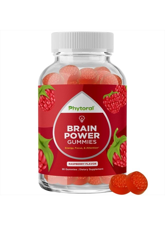 Phytoral Vegan Vitamin B12 Gummies for Adults - Extra Strength B12 Vitamin Daily Energy Gummies for Women and Men - Delicious Vitamin B Gummies with Vitamin B12 1500mcg Non-GMO Gluten Free Raspberry Flavor - Image 1