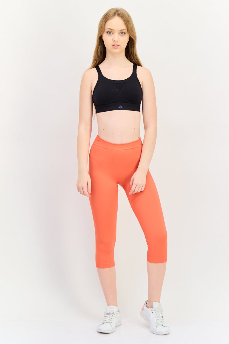 Adidas Women Padded Brand Logo Sports Bra, Black - Image 4