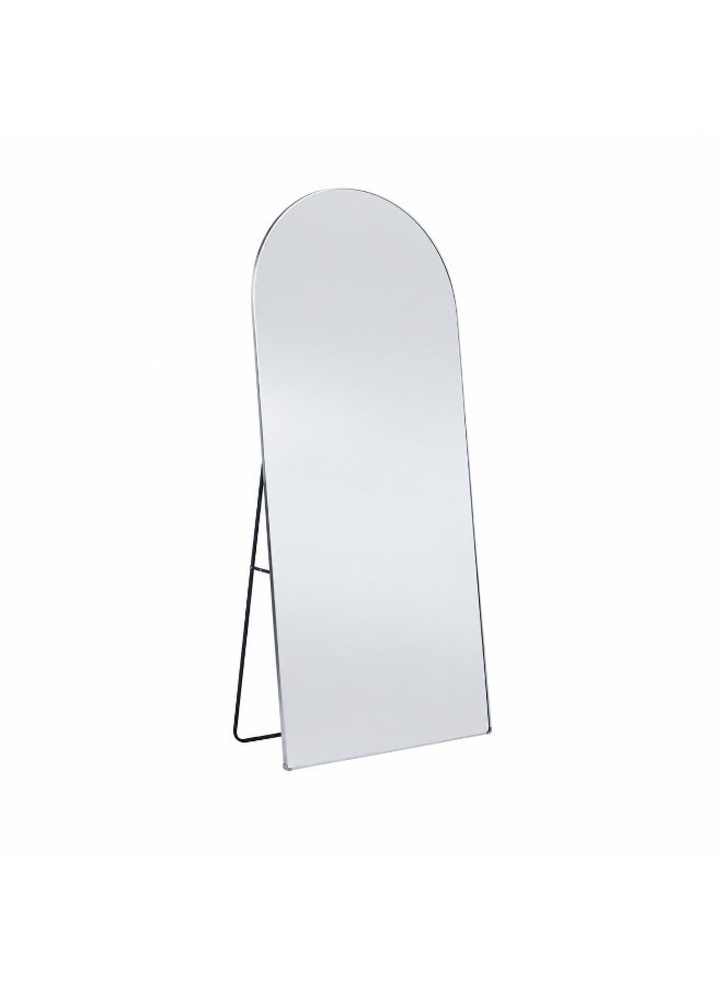 alsaada home Full-Length Free Standing Floor Mirror with Wheels & Metal Frame, 180x70 cm - SILVER - Image 1