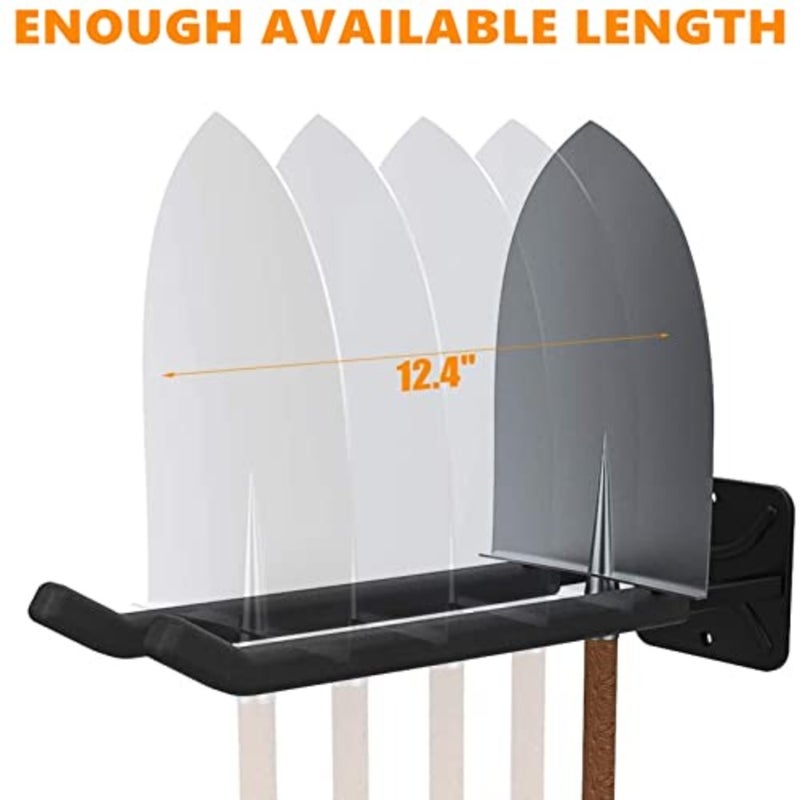 Garage Hooks Heavy Duty Tool Organizer, Wall Mount Hanger Rack Garage Storage Utility Hooks for Car Tires, Ladders, Chairs, Strollers, Power Tools, Garden Tools 2 Pack, 12.4" Hook - Image 2