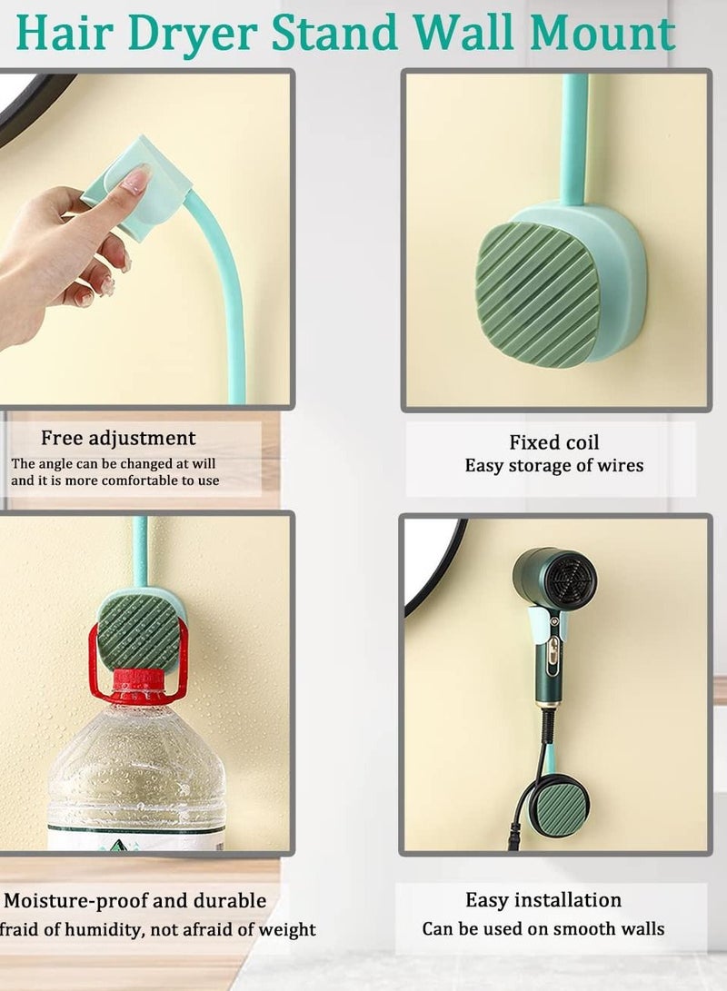 Excefore Wall Mounted Hair Dryer Holder, Self Adhesive Bracket with Tool-Free Adjustable Stand, Ideal for Bathroom, Toilet, Bedroom - Hair Stand-001 - Image 5