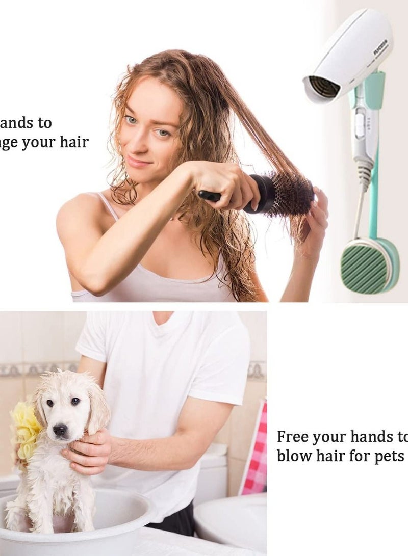 Excefore Wall Mounted Hair Dryer Holder, Self Adhesive Bracket with Tool-Free Adjustable Stand, Ideal for Bathroom, Toilet, Bedroom - Hair Stand-001 - Image 3