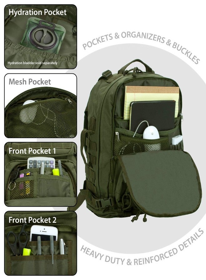 Rockland Military Tactical Laptop Backpack, Green, Large - Image 3