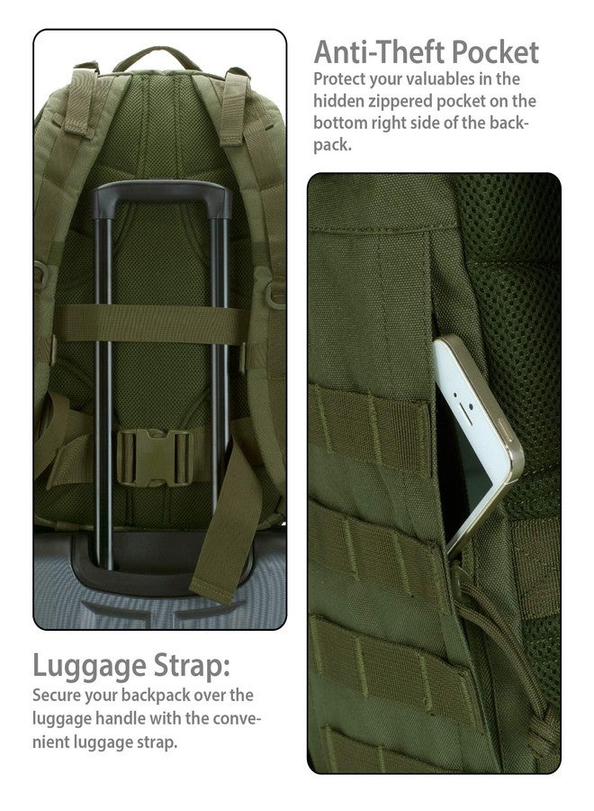 Rockland Military Tactical Laptop Backpack, Green, Large - Image 5