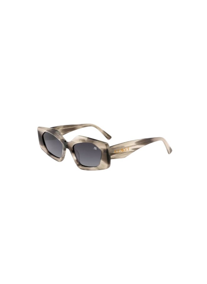 Kemet Eyewear Irregular Full Rim Women Zia Beige Dark Gray Lens  - Image 1
