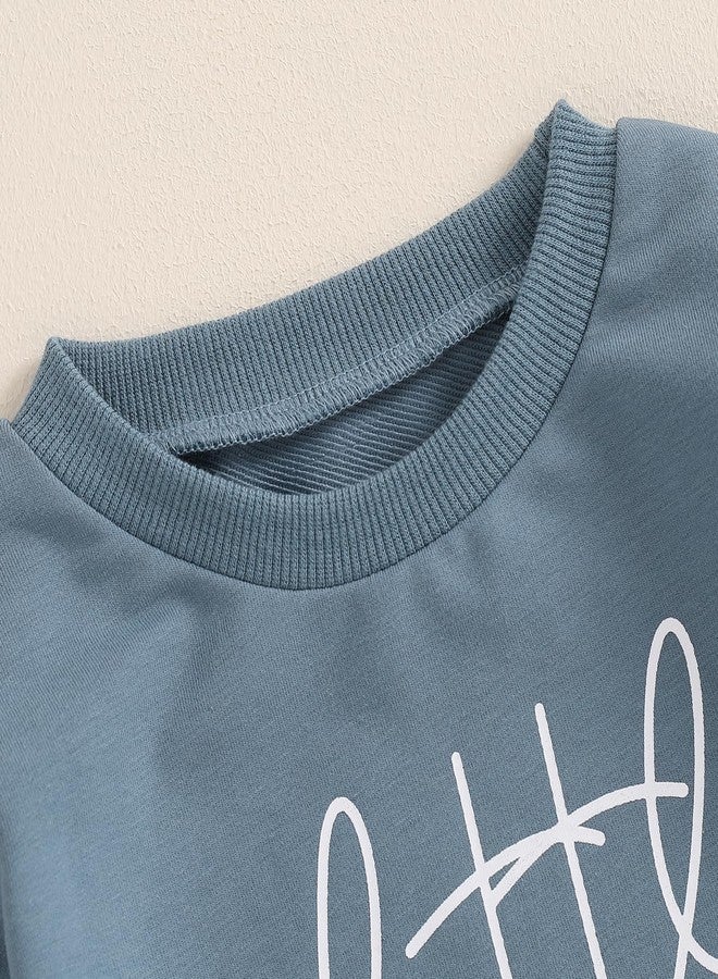 wybzd Little Brother Big Brother Matching Outfits Baby Crewneck Sweatshirt Romper Big Bro Lil Sis Siblings Clothes (Blue LIL Bro, 0-3 Months) - Image 2