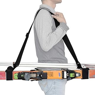 YYST YYST ONE Picece Adjustable Ski Shoulder Carrier Ski Shoulder Lash Handle Straps The Shoulder Strap is Also a Boot Strap - Image 1