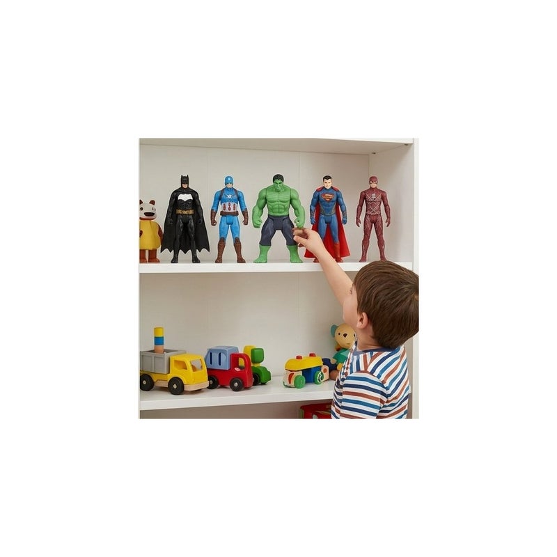 AVENGERS Play & Explore | Superhero Action Figures Toy Set for Ages 3 and up, Avengers Theme, 6 Pack Including Batman, Captain America, Hulk, Spider-Man, Superman and The Flash - Image 4