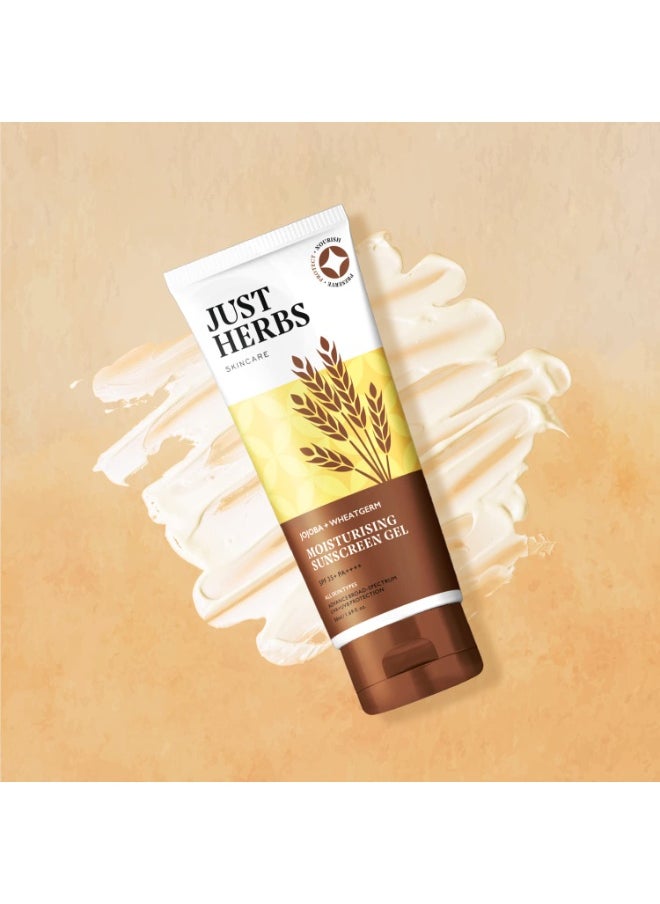 Just Herbs SPF 35+ Nosun Sunscreen Gel with Jojoba & Wheatgerm, Easy to Absorb Lightweight Formula with Broad Spectrum PA 35++++ | for Sun Damaged & All Skin Type for Men & Women  - Image 3