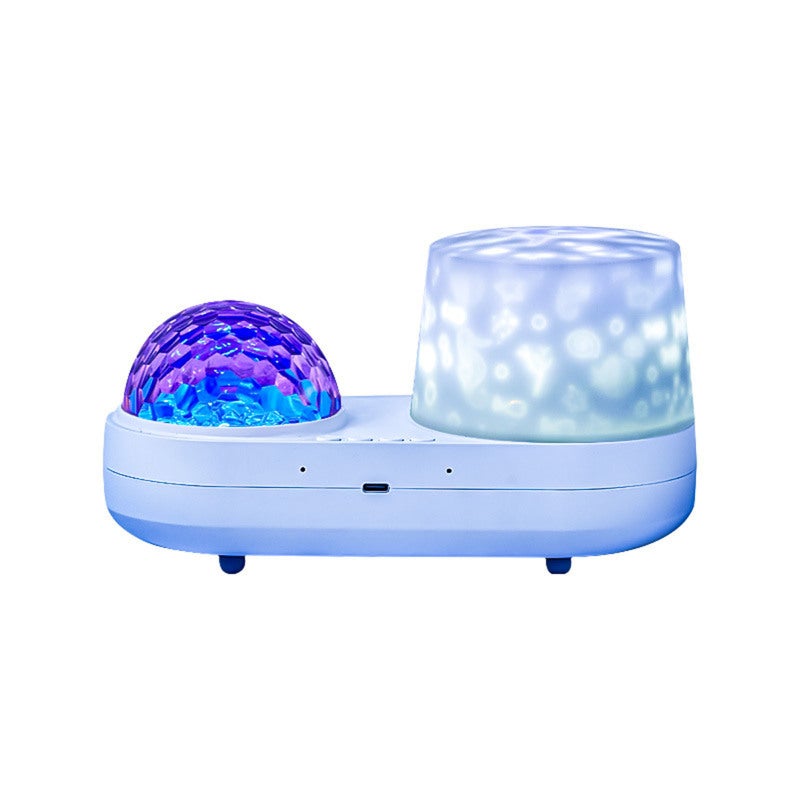 Night Light Projector: White Dual-layer Water Ripple - Romantic Dreamy Atmosphere Children's Bedroom Lamp for Kids Bedside Use & Bedtime Reading - Image 1
