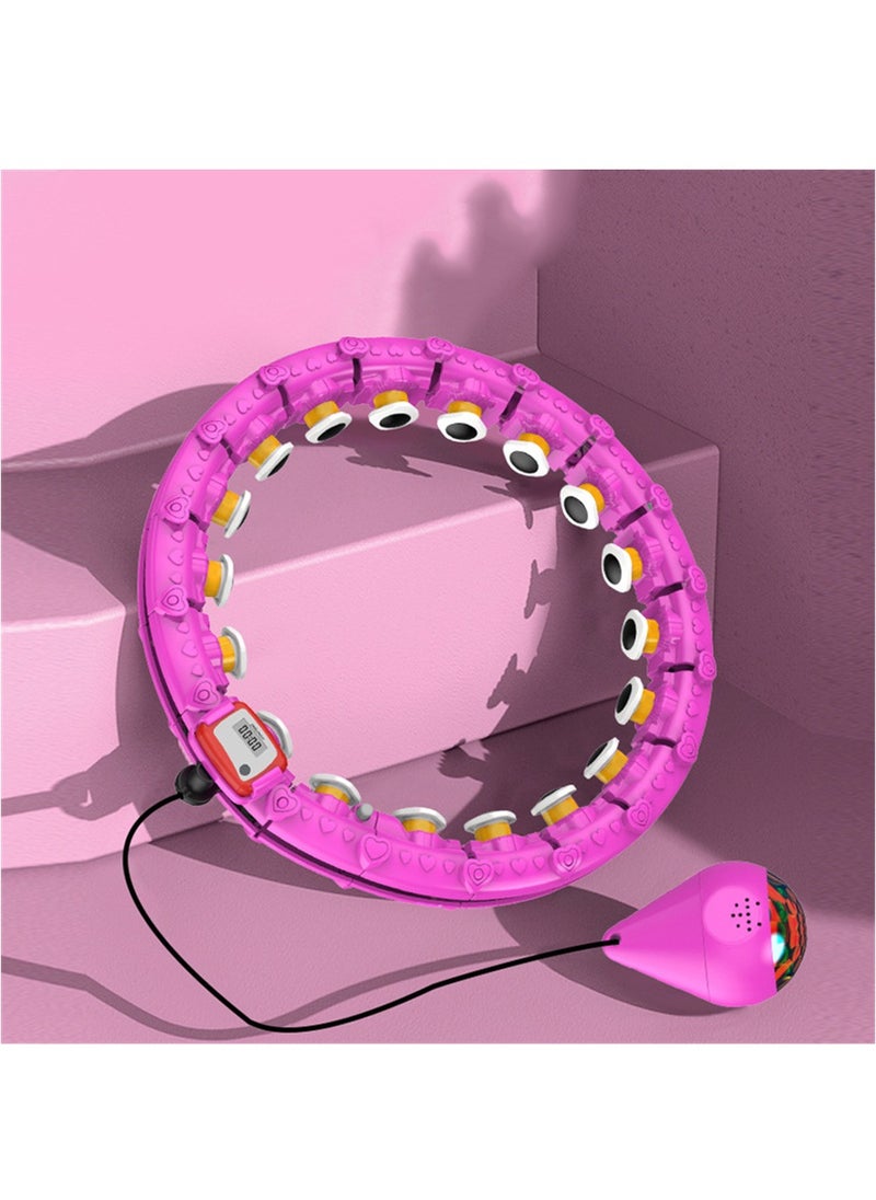 SYOSI - Smart Hula Hoop, Weighted Hula Hoop Infinity Smart Hoops with Counter, Hula Circle Detachable Fitness Ring with 360 Degree Auto-Spinning Ball Massage, Adult Fitness for Weight Loss - Image 1
